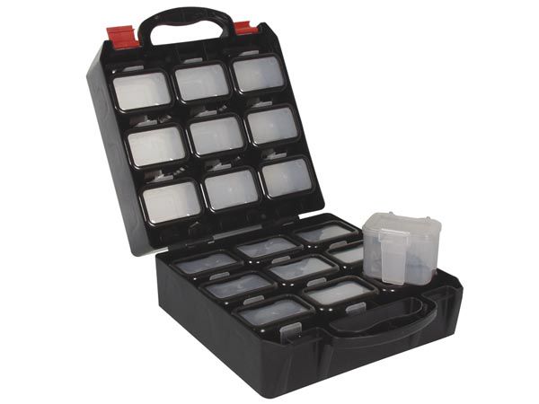 Plastic Tool Box with 18 Clip-On Inserts for Belt - 14 L OBB1 5410329346478; 5410329525125