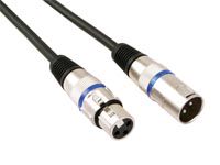 PROFESSIONAL XLR CABLE, XLR MALE TO XLR FEMALE (3m BLACK) PAC121 5410329436384