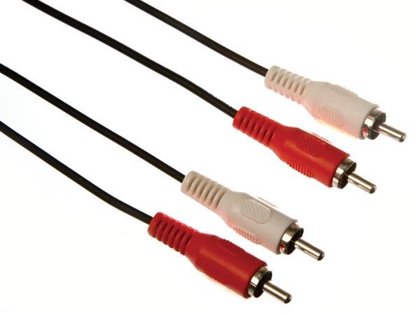 2 x RCA AUDIO PLUG TO 2 x RCA AUDIO PLUG / BASIC / 1.50 m / M-M / GOLD PLATED PAC204B015N 5410329656478; 5410329677572