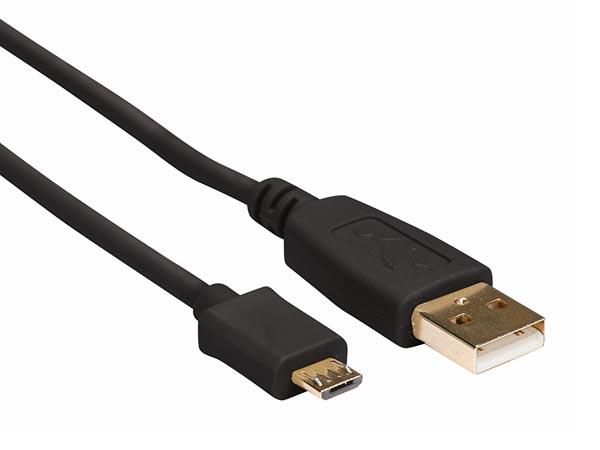 USB 2.0 A PLUG TO MICRO USB PLUG / COPPER / BASIC / 0.75 m / GOLD PLATED / M-M HQM610B07 5410329715427; 5410329715427