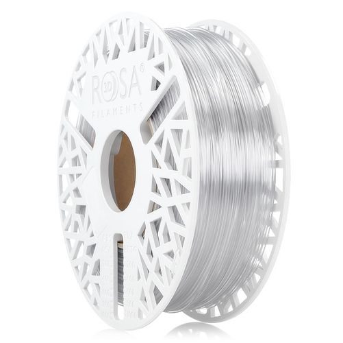 Филамент PET-G натуральный прозрачный 1,75 мм 1 кг Rosa3D PETG-TRAN-175-1-ROS 5907753134318