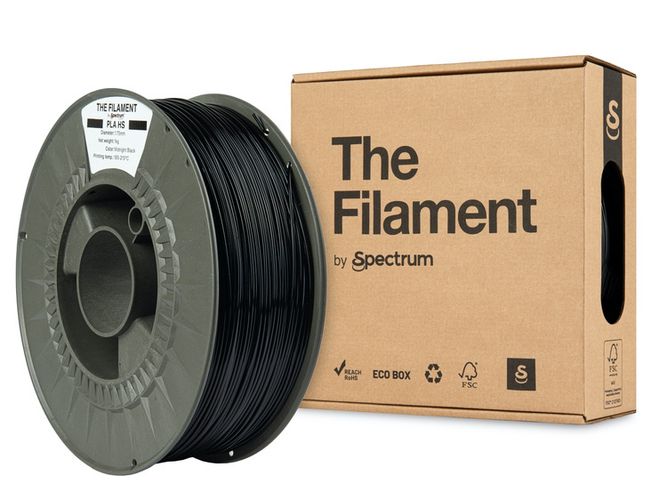 Filament PLA HS midnight black 1kg The Filament by Spectrum PLAHS-mBLA-175-1-TF 5905991405337