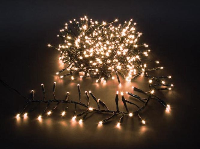 Mini Playlight firecracker LED - 5.6 m - 480 warm white lamps - green wire - 24 V PLFM-LED-5.6-480-24V-UW 5420046523328
