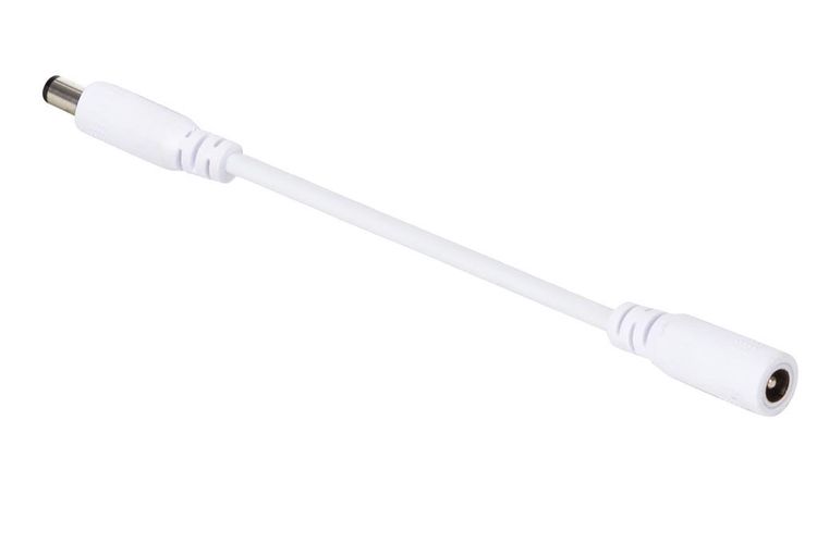 DC POWER EXTENSION CABLE WITH MALE-FEMALE PLUG - 2 m - WHITE PSS6EDC2MW 5410329723057