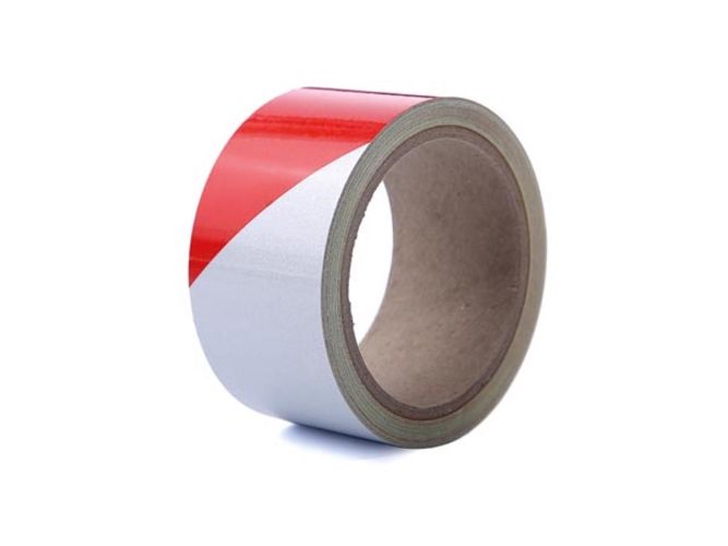 Reflective tape 5cm x 10m - Red/White PT-RF5X10RW 5410329757762