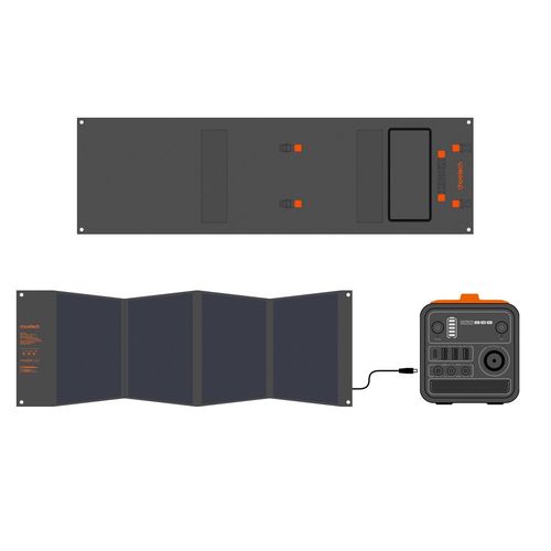 Складное солнечное зарядное устройство Choetech 120W с кикстендом 18V DC+60W PD Type C SC008 6971824976779