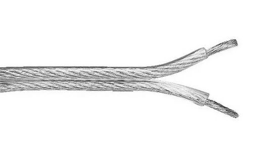 Провод для колонок 2x1 мм², прозрачный (медь, луженый) TLgYp (L1) RoHS L2/1SL