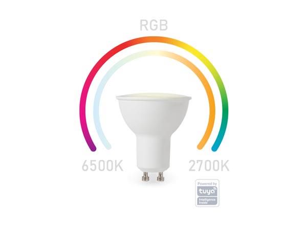 SMART WIFI BULB RGB - COLD WHITE & WARM WHITE - GU10 SMART1202 5410329723132