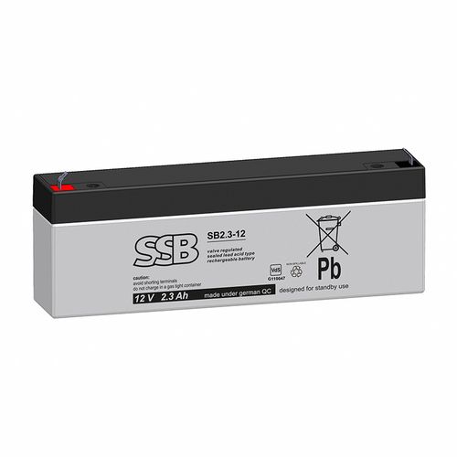Свинцово-кислотный аккумулятор 12В 2,3Ач SSB SSB-SB2.3-12