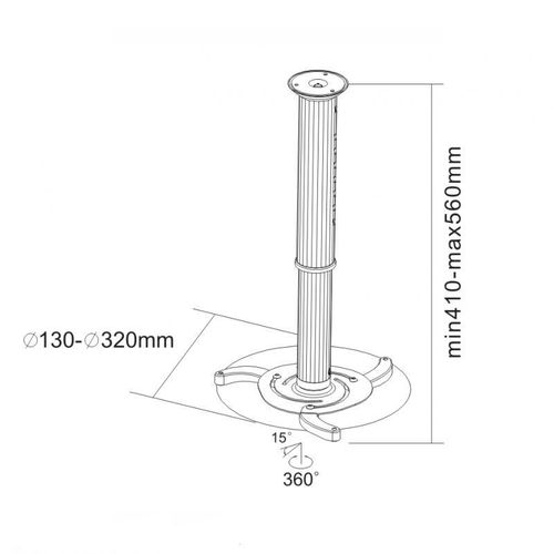 Projektori laekronstein, 410 või 560mm UCH0102 5901436743132