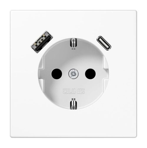 Socket with USB+USB-C JUNG LS1520-15CAWW (white, 16A/250V) JUNGLS152015CAWW