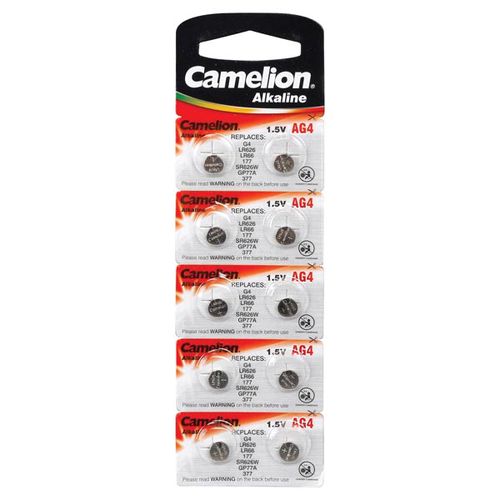 WATCH BATTERY 1.5V-18mAh LR626/AG4 (10 pcs/bl) V377AC 4260216454400; 5410329490164; 5410329526412