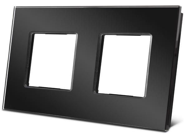 double glass cover plate for BTicino« LivingLight, black VMBGP2SB 5410329587239