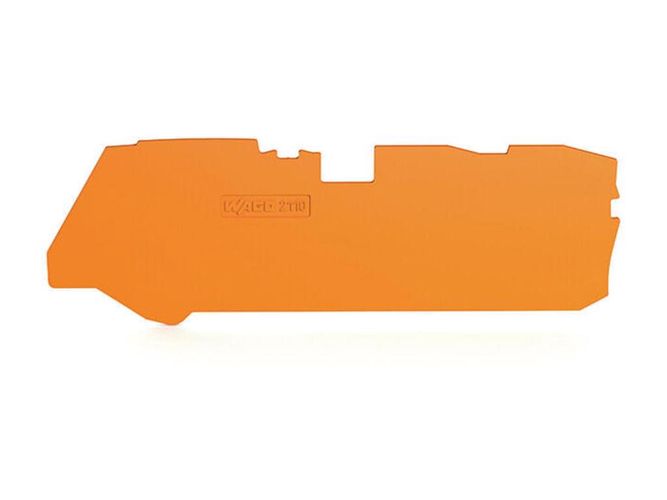 End and intermediate plate 1 mm thick for 3-conductor terminal blocks, orange WG21101392 4055143867726