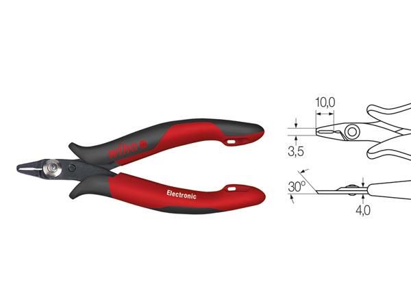 Wiha Oblique end cutting nippers Electronic very narrow, short head without bevelled edge in blister pack (27397) 118 mm WH27397 4010995273972