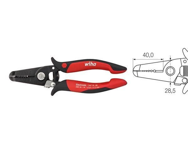 Wiha Stripping pliers Electronic Stripping points 0.4-1.3 mm (35820) 180 mm WH35820 4010995358204