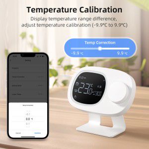 Smart, portable thermostat for boiler or thermo valves, Wi-fi TUYA + RF WT-598-WIFI-RF