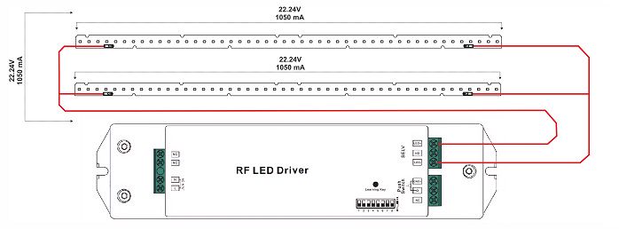 LED modulis, linijinis, 70mm, CC 1050mA, 3W, 511lm, Samsung SMD, VALUE serija, AKTO AM-7/17-6p1sRA-NW