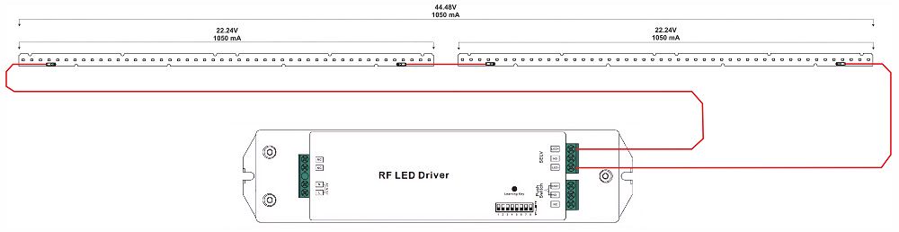 LED linear module, 70mm, CC 1050mA, 3W, 511lm, Samsung SMD, VALUE serija, AKTO AM-7/17-6p1sRA-NW