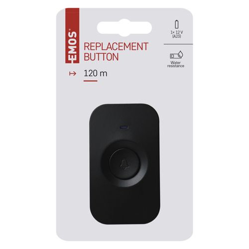 Кнопка дверного звонка P5728, беспроводной, на батарейках, 1xA23, EMOS P5728T 8592920080412