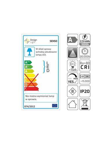 SENSO LED поверхностный светильник 2.5W, 4000K SENSO-AL-40K-01 5900652148257