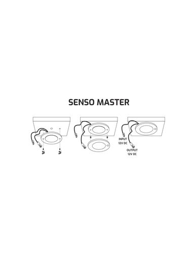 SENSO MASTER surface LED luminaire with touch switch 2,5W, 3000K SENSO-M-AL-30K-01 5900652148219