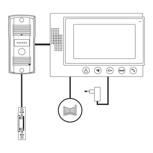 Videouksetelefon kaameraga 7" LCD, H2017, EMOS H2017 8592920056929