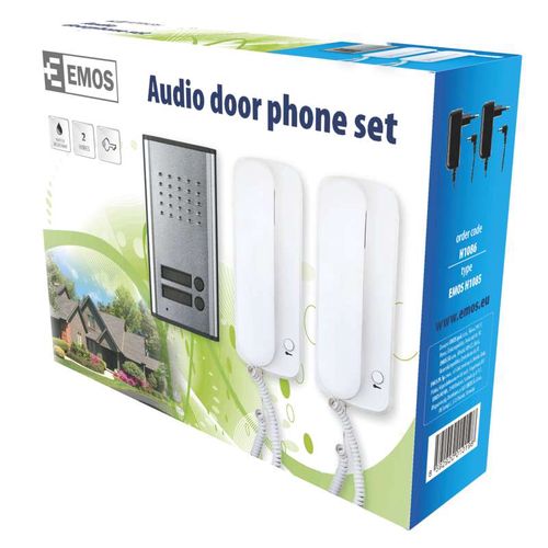 Audio door phone set (intercom), 2 participants, H1086, EMOS   H1086 6934738480312