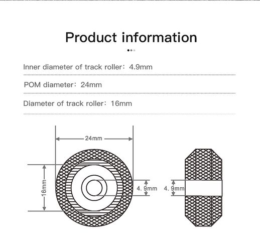 Roller with Bearing for 3D printers 2001020001 / 6002070003CREALITY CRE-2001020001