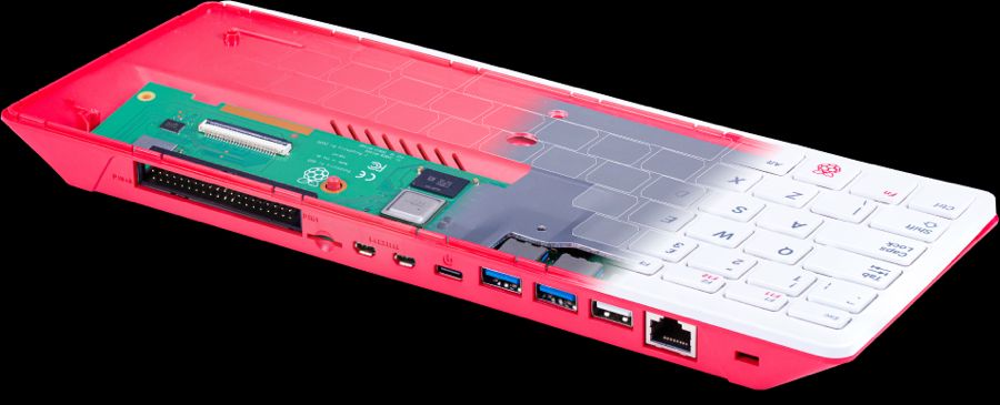 Mini kompiuteris RPI400 komplektas su pele, maitinimo šaltiniu, HDMI kabeliu RPI400-Kit-EU 0728886755127