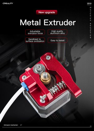 3D Printer Red Metal Extruder Kit for CR-10, CR-100, Ender-3, ENDER-5 series printers CREALITY CRE-6002020004