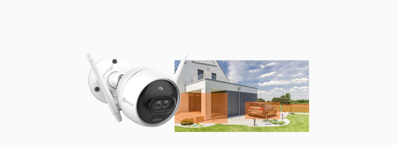 Wi-Fi camera C3X, 1080p, object detection, Color Night Vision, IP67, Micro SD up to 256GB, EZVIZ CS-CV310-C0-6B22WFR