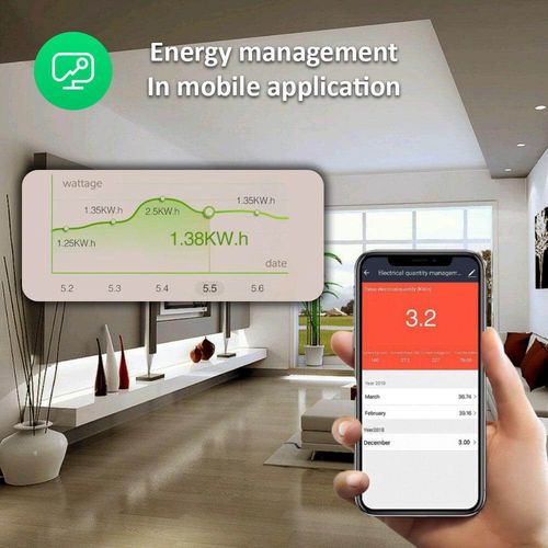 Išmanusis Wi-Fi ilgiklis A5, 3450W, su energijos matavimu, TUYA / Smart Life, NOUS NOUS-A5