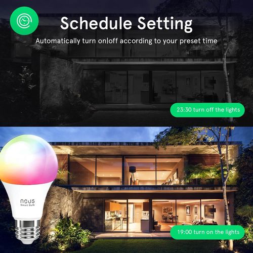 Лампа NOUS P3 Smart WIFI RGB E27, TUYA / Smart Life NOUS-P3 5907772033142