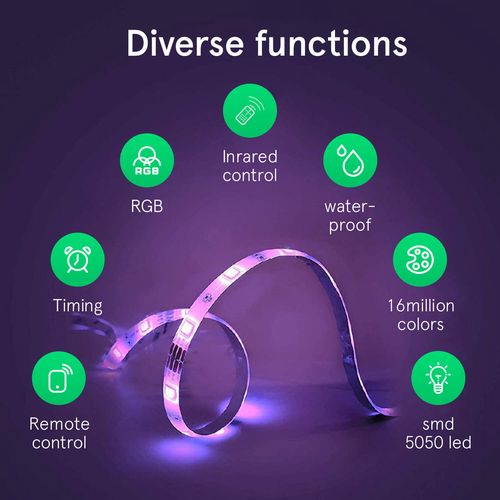 Smart RGB WIFI LED Strip F2, 10m, 36W, TUYA / Smart Life NOUS-F2 5907772033913