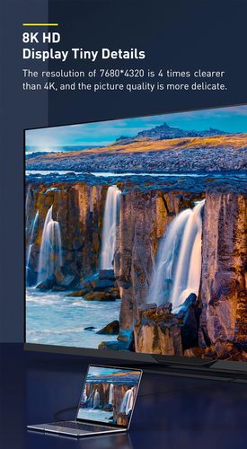 Кабель HDMI-HDMI 2.0m (HDMI 2.1) чёрный 8K 60Hz, BASEUS CAKGQ-K01 6953156204164