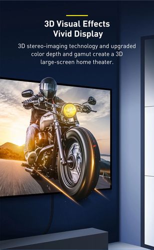 Кабель HDMI-HDMI 2.0m (HDMI 2.1) чёрный 8K 60Hz, BASEUS CAKGQ-K01 6953156204164
