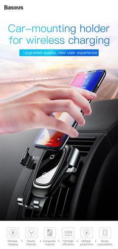 Car Air Vent Mount for 4-6.5" Display Smarhphones with Wireless Charging 10W WXYL-B0A 6953156276871