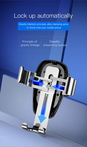 Automašīnas ventilācijas režģa stiprinājums viedtālruņiem ar 4-6,5" displeju ar bezvadu uzlādes funkciju WXYL-B0A 6953156276871