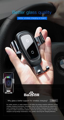 Auto telefonihoidja 4-6.5 " mobiiltelefonidele traadita laadijaga WXYL-B0A 6953156276871