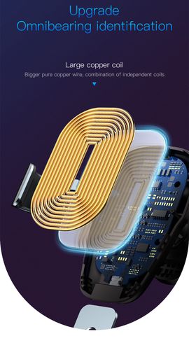 Auto telefonihoidja 4-6.5 " mobiiltelefonidele traadita laadijaga WXYL-B0A 6953156276871