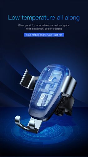 Auto telefonihoidja 4-6.5 " mobiiltelefonidele traadita laadijaga WXYL-B0A 6953156276871