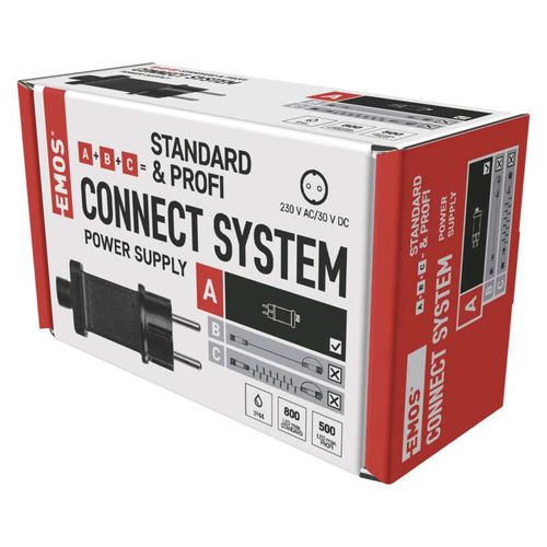 Блок питания для венцов EMOS Standard / Profi, 30Vdc, 12W, IP44, EMOS D1ZB04 8592920097991