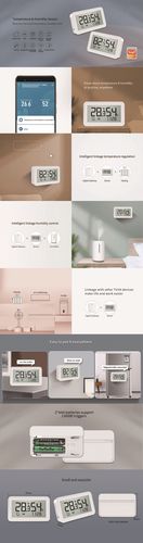 Išmanusis temperatūros ir drėgmės jutiklis E6, ZigBee, TUYA, NOUS NOUS-E6 5907772033975