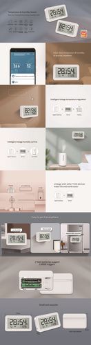 Smart Humidity & Temperature Sensor NOUS E6 ZigBee, Smart Life NOUS-E6 5907772033975