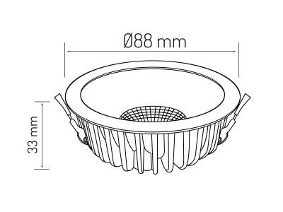 LED allvalgusti QUANTUM 230Vac, 7W 700lm, 4000K, 60°, Bridgelux LED, LED LINE 477392 5907777477392