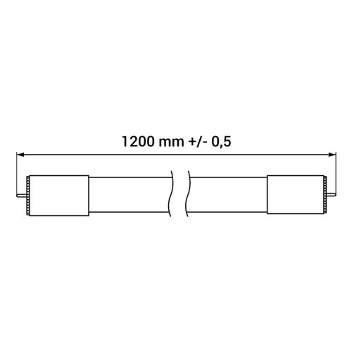 LED-toru T8 G13 230V 18W 120cm 2250lm, 125lm/W, neutraalne valge 4000K, LED-POL ORO17037 5902533195237