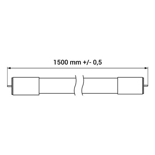 LED tube T8 G13 230V 24W 150cm 3600lm, 150lm/W, neutral white 4000K, LED-POL ORO17025