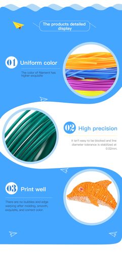 PCL filament for 3D pens (60~100°C), 1.75mm 10 colors, each 5m CREALITY CRE-4007010001 6971636407980