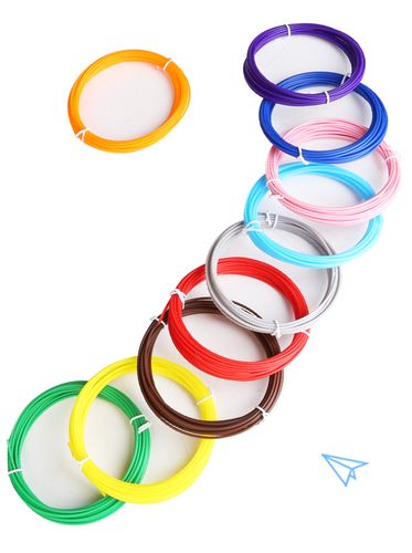 PCL filament for 3D pens (60~100°C), 1.75mm 10 colors, each 5m CREALITY CRE-4007010001 6971636407980